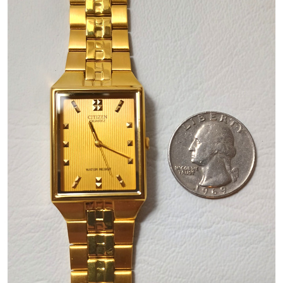 Citizen Gold Tone Tank Style Watch 1032-R wristwatch main image 16
